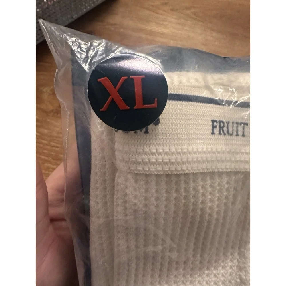 Vintage New Fruit of the Loom White Thermal Underwear Men's Size XL Ankle Length